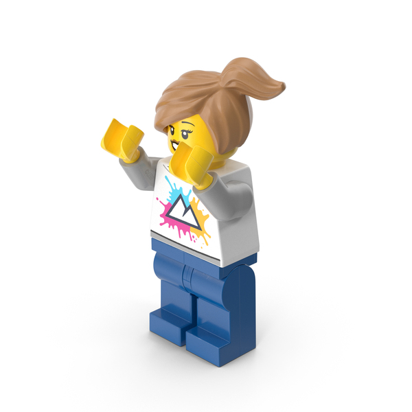 Lego Minifigure Female Arms Up PNG & PSD Images