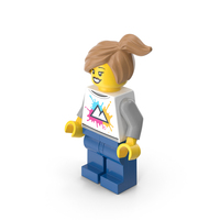 Lego Mini Figure Female PNG & PSD Images