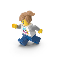 Lego Mini Figure Female Running PNG & PSD Images