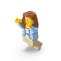 Lego Mini Figure Female 2 Jumping PNG & PSD Images