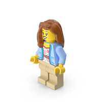 Lego Mini Figure Female PNG & PSD Images