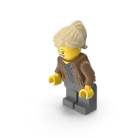 Lego Mini Figure Female Bent Down PNG & PSD Images