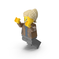 Lego Minifigure Female Jumping PNG & PSD Images