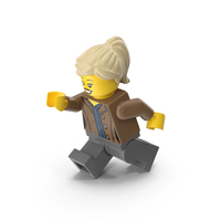 Lego Minifigure Female Running PNG & PSD Images