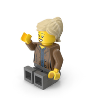 Lego Minifigure Female Sitting Arm Up PNG & PSD Images