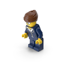 Lego Minifigure Female Bent Down PNG & PSD Images