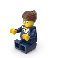 Lego Minifigure Female Sitting Arms Middle PNG & PSD Images