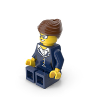 Lego Mini Figure Female Sitting PNG & PSD Images