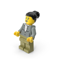 Lego Minifigure Female Bent Up PNG & PSD Images