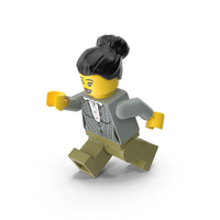 Lego Minifigure Female Running PNG & PSD Images