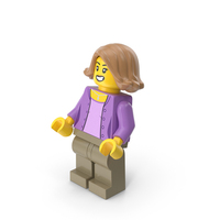 Lego Minifigure Female Bent Up PNG & PSD Images