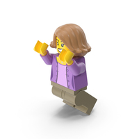 Lego Minifigure Female Jumping PNG & PSD Images