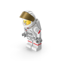 Lego Female Astronaut Bent Down PNG & PSD Images