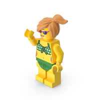 Lego Minifigure Female Beach Arm Up PNG & PSD Images