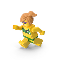 Lego Minifigure Female Beach Running PNG & PSD Images