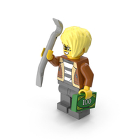 Lego Minifigure Female Crook Arm Up PNG & PSD Images