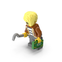 Lego Minifigure Female Crook Bent Down PNG & PSD Images