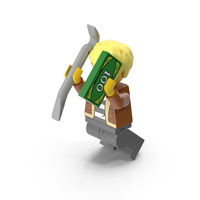Lego Minifigure Female Crook Jumping PNG & PSD Images