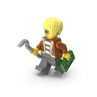 Lego Mini Figure Female Crook Walking PNG & PSD Images