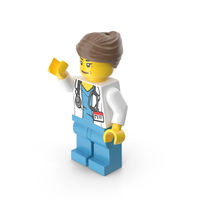 Lego Minifigure Female Doctor Arm Up PNG & PSD Images