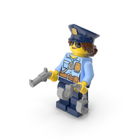 Lego Minifigure Female Police Bent Up PNG & PSD Images