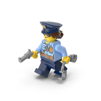 Lego Minifigure Female Police Walking PNG & PSD Images