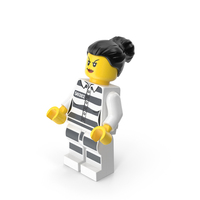Lego Minifigure Female Prisoner Bent Up PNG & PSD Images