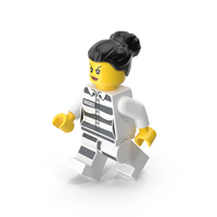 Lego Minifigure Female Prisoner Walking PNG & PSD Images