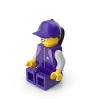 Lego Mini Figure Female Sport Sitting PNG & PSD Images
