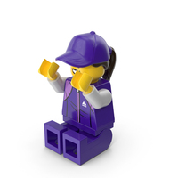 Lego Minifigure Female Sport Sitting Arms Up PNG & PSD Images