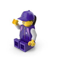 Lego Minifigure Female Sport Sitting Arm Up PNG & PSD Images