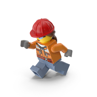 Lego Female Worker Running PNG & PSD Images