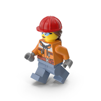 Lego Female Worker Walking PNG & PSD Images