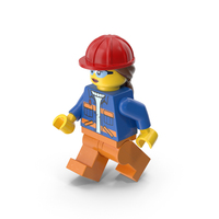 Lego Female Worker Walking PNG & PSD Images