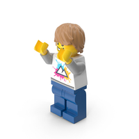 Lego Minifigure Male Arms Up PNG & PSD Images