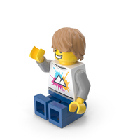 Lego Minifigure Male Sitting Arm Up PNG & PSD Images