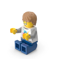 Lego Minifigure Male Sitting Arms Middle PNG & PSD Images