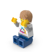 Lego Minifigure Male Sitting Arms Up PNG & PSD Images