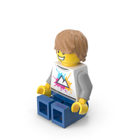Lego Minifigure Male Sitting PNG & PSD Images