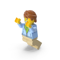 Lego Minifigure Male Jumping PNG & PSD Images