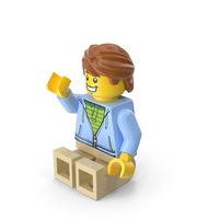 Lego Minifigure Male Sitting Arm Up PNG & PSD Images