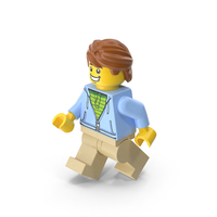 Lego Minifigure Male Walking PNG & PSD Images
