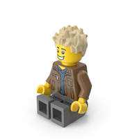 Minifigure Male Sitting PNG & PSD Images