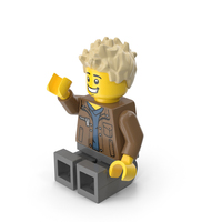 Minifigure Male Sitting Arm Up PNG & PSD Images