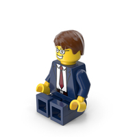 Lego Minifigure Male Sitting PNG & PSD Images