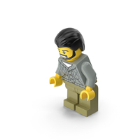Lego Minifigure Male Bent Down PNG & PSD Images