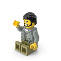 Lego Minifigure Male Sitting Arm Up PNG & PSD Images
