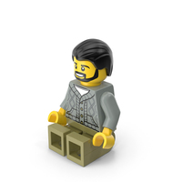 Lego Minifigure Male Sitting PNG & PSD Images