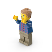 Lego Minifigure Male Arms Up PNG & PSD Images