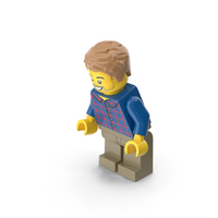 Lego Minifigure Male Bent Down PNG & PSD Images